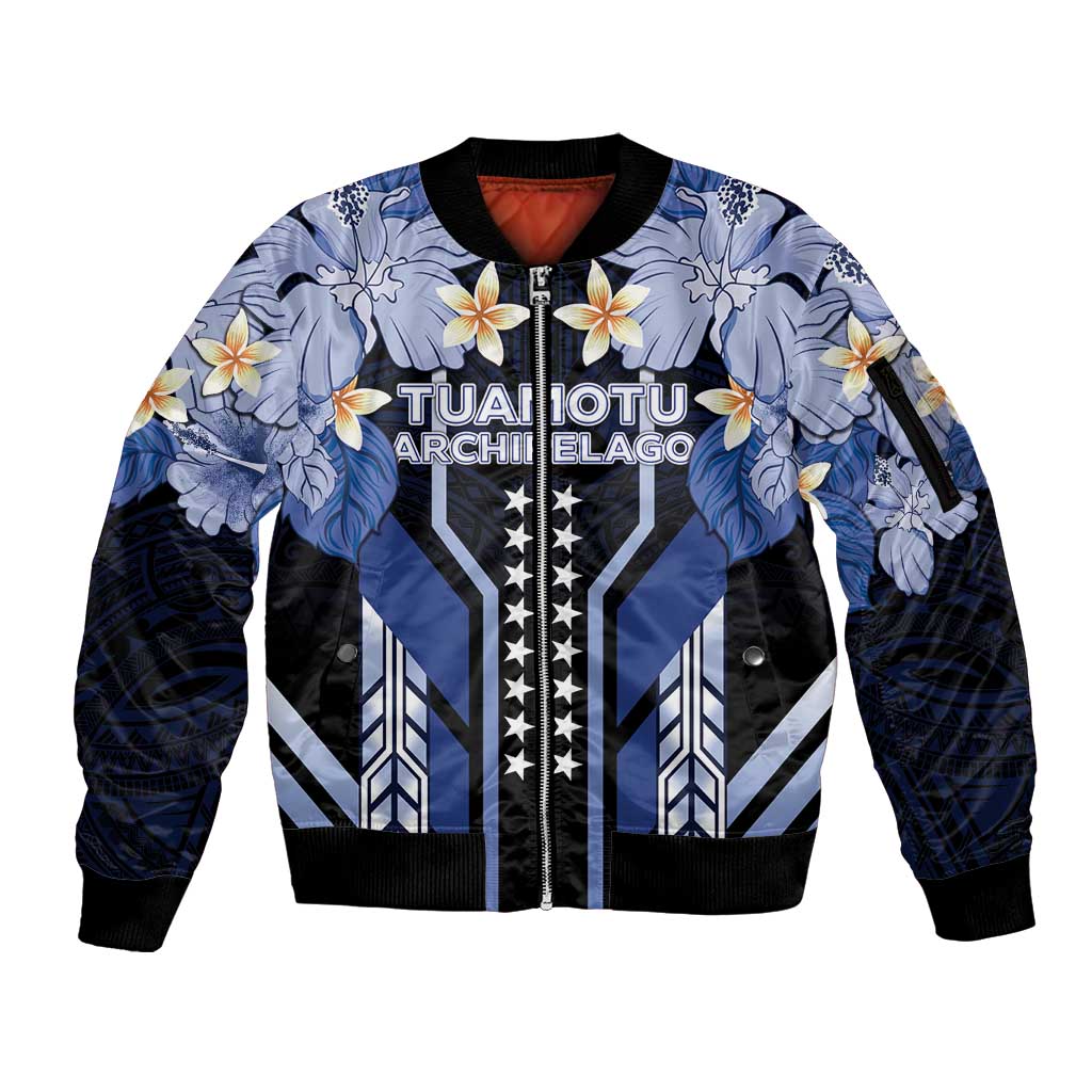 French Polynesia Tuamotu Archipelago Sleeve Zip Bomber Jacket Polynesian Pattern Unique Style
