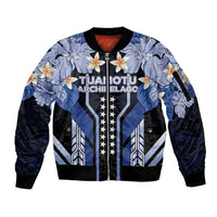 French Polynesia Tuamotu Archipelago Sleeve Zip Bomber Jacket Polynesian Pattern Unique Style