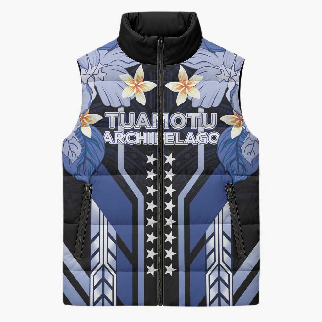 French Polynesia Tuamotu Archipelago Sleeveless Puffer Jacket Polynesian Pattern Unique Style LT05 Unisex Navy - Polynesian Pride