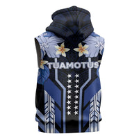 French Polynesia Tuamotu Archipelago Sleeveless Zip Hoodie Polynesian Pattern Unique Style LT05 - Polynesian Pride