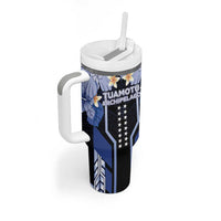 French Polynesia Tuamotu Archipelago Tumbler With Handle Polynesian Pattern Unique Style LT05 - Polynesian Pride