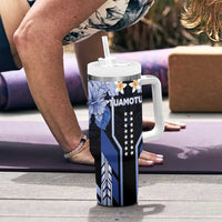French Polynesia Tuamotu Archipelago Tumbler With Handle Polynesian Pattern Unique Style LT05 - Polynesian Pride