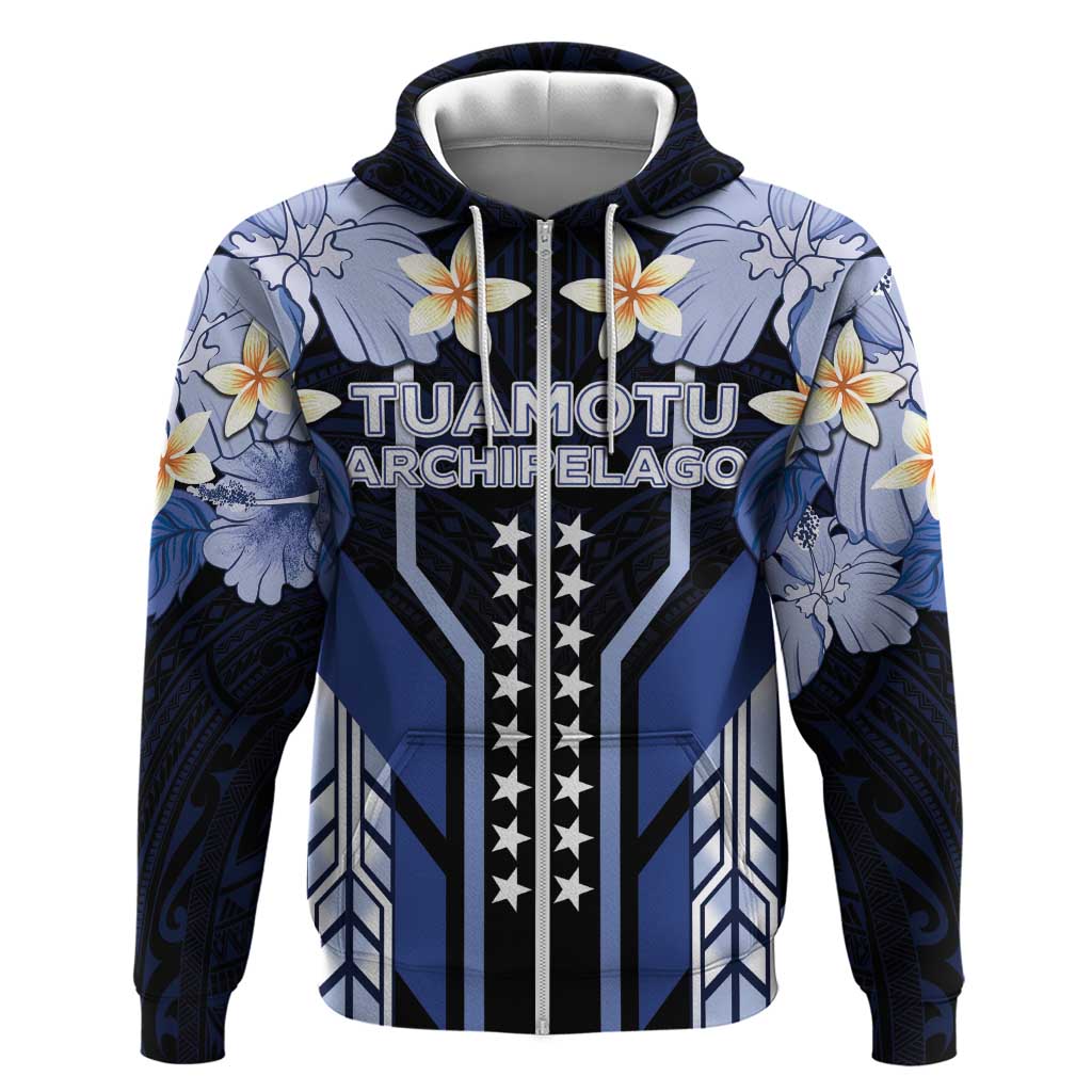 French Polynesia Tuamotu Archipelago Zip Hoodie Polynesian Pattern Unique Style LT05 Zip Hoodie Navy - Polynesian Pride