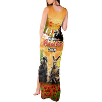 Australia And New Zealand ANZAC Day Tank Maxi Dress Kangaroo And Kiwi Bird Soldiers Lest We Forget LT05 - Polynesian Pride