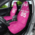 New Zealand Fern Women Rugby Custom Car Seat Cover Pink Maori Pattern