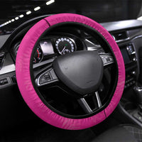New Zealand Fern Women Rugby Steering Wheel Cover Pink Maori Pattern