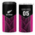 New Zealand Fern Rugby Custom 4 in 1 Can Cooler Tumbler Pink Maori Pattern