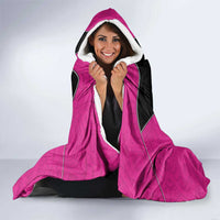 New Zealand Fern Rugby Hooded Blanket Pink Maori Pattern