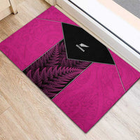New Zealand Fern Rugby Rubber Doormat Pink Maori Pattern