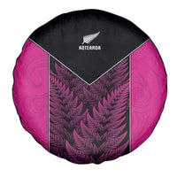 New Zealand Fern Rugby Spare Tire Cover Pink Maori Pattern