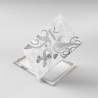 Brain Cancer Awareness Canvas Wall Art Ribbon Polynesian Pattern