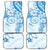 Polynesian Pattern With Plumeria Flowers Car Mats Blue