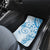 Polynesian Pattern With Plumeria Flowers Car Mats Blue