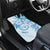 Polynesian Pattern With Plumeria Flowers Car Mats Blue