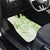 Polynesian Pattern With Plumeria Flowers Car Mats Lime Green