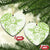 Polynesian Pattern With Plumeria Flowers Ceramic Ornament Lime Green