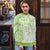 Polynesian Pattern With Plumeria Flowers Ugly Christmas Sweater Lime Green