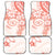 Polynesian Pattern With Plumeria Flowers Car Mats Orange Peach