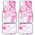 Polynesian Pattern With Plumeria Flowers Car Mats Pink