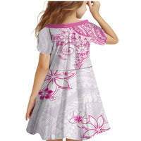 Polynesian Pattern With Plumeria Flowers Family Matching Mermaid Dress and Hawaiian Shirt Pink LT05 - Polynesian Pride