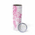 Pink Polynesian Pattern With Plumeria Flowers Skinny Tumbler