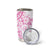 Pink Polynesian Pattern With Plumeria Flowers Tumbler Cup