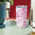 Pink Polynesian Pattern With Plumeria Flowers Tumbler Cup