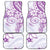 Polynesian Pattern With Plumeria Flowers Car Mats Purple