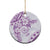 Polynesian Pattern With Plumeria Flowers Ceramic Ornament Purple