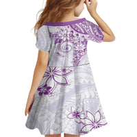 Polynesian Pattern With Plumeria Flowers Family Matching Tank Maxi Dress and Hawaiian Shirt Purple LT05 - Polynesian Pride