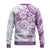 Polynesian Pattern With Plumeria Flowers Ugly Christmas Sweater Purple