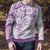 Polynesian Pattern With Plumeria Flowers Ugly Christmas Sweater Purple