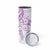 Purple Polynesian Pattern With Plumeria Flowers Skinny Tumbler