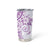 Purple Polynesian Pattern With Plumeria Flowers Tumbler Cup