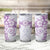 Purple Polynesian Pattern With Plumeria Flowers Tumbler Cup