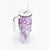 Purple Polynesian Pattern With Plumeria Flowers Tumbler With Handle