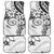 Polynesian Pattern With Plumeria Flowers Car Mats White