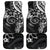 Polynesian Pattern With Plumeria Flowers Car Mats Black