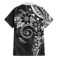 Polynesian Pattern With Plumeria Flowers Family Matching Summer Maxi Dress and Hawaiian Shirt Black LT05 - Polynesian Pride