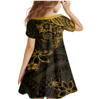 Polynesian Sunset Plumeria Family Matching Mermaid Dress and Hawaiian Shirt Gold Polynesian Tattoo LT05 - Polynesian Pride