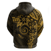 Polynesian Sunset Plumeria Hoodie Gold Polynesian Tattoo