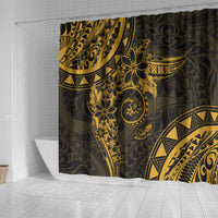 Polynesian Sunset Plumeria Shower Curtain Gold Polynesian Tattoo