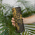 Gold Polynesian Pattern With Plumeria Flowers Skinny Tumbler