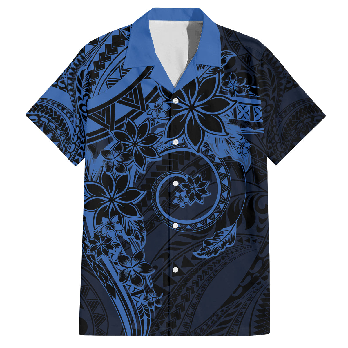 Polynesian Sunset Plumeria Family Matching Tank Maxi Dress and Hawaiian Shirt Navy Polynesian Tattoo