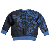 Polynesian Sunset Plumeria Kid Ugly Christmas Sweater Navy Polynesian Tattoo LT05 - Polynesian Pride