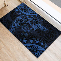 Polynesian Sunset Plumeria Rubber Doormat Navy Polynesian Tattoo