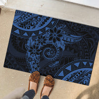 Polynesian Sunset Plumeria Rubber Doormat Navy Polynesian Tattoo