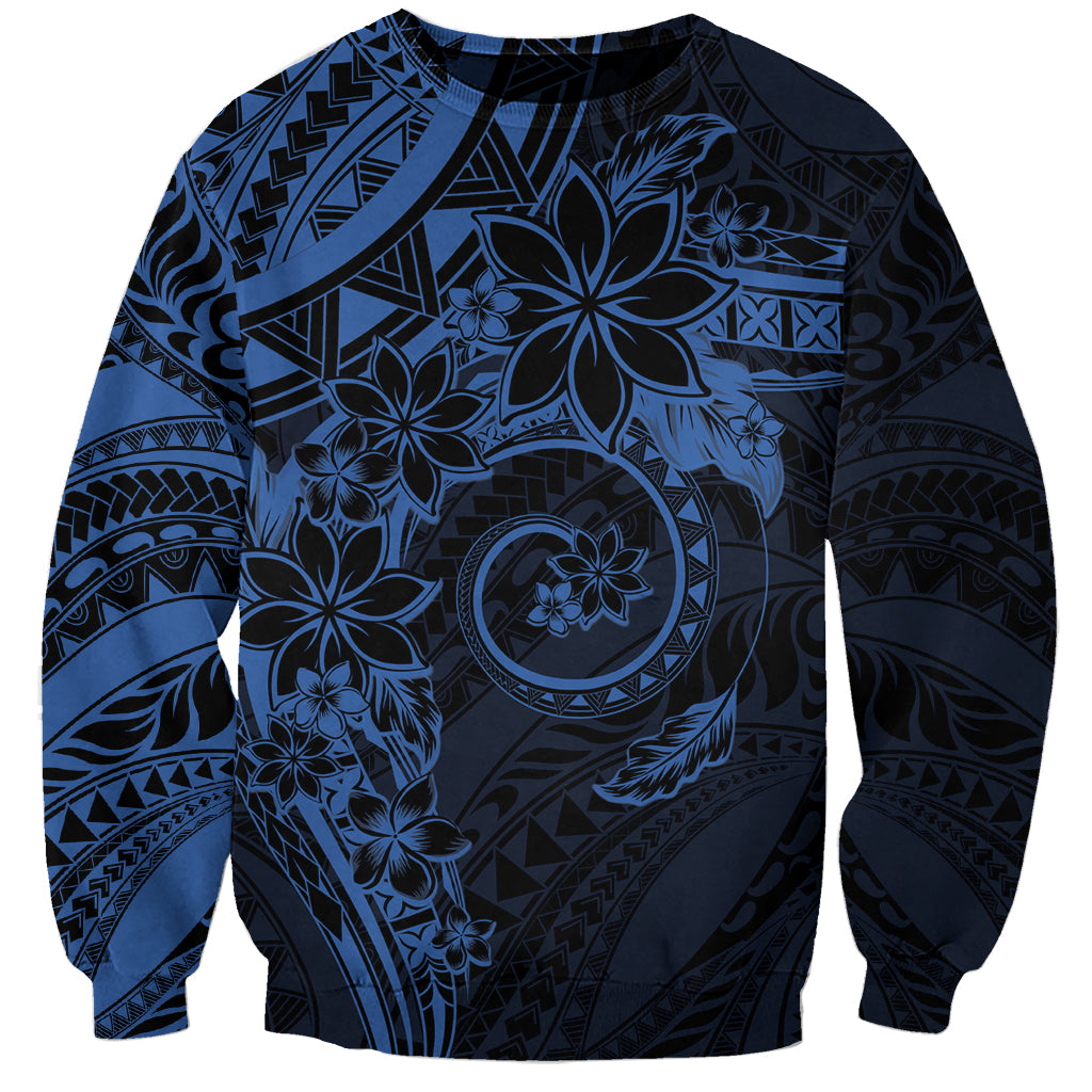 Polynesian Sunset Plumeria Sweatshirt Navy Polynesian Tattoo