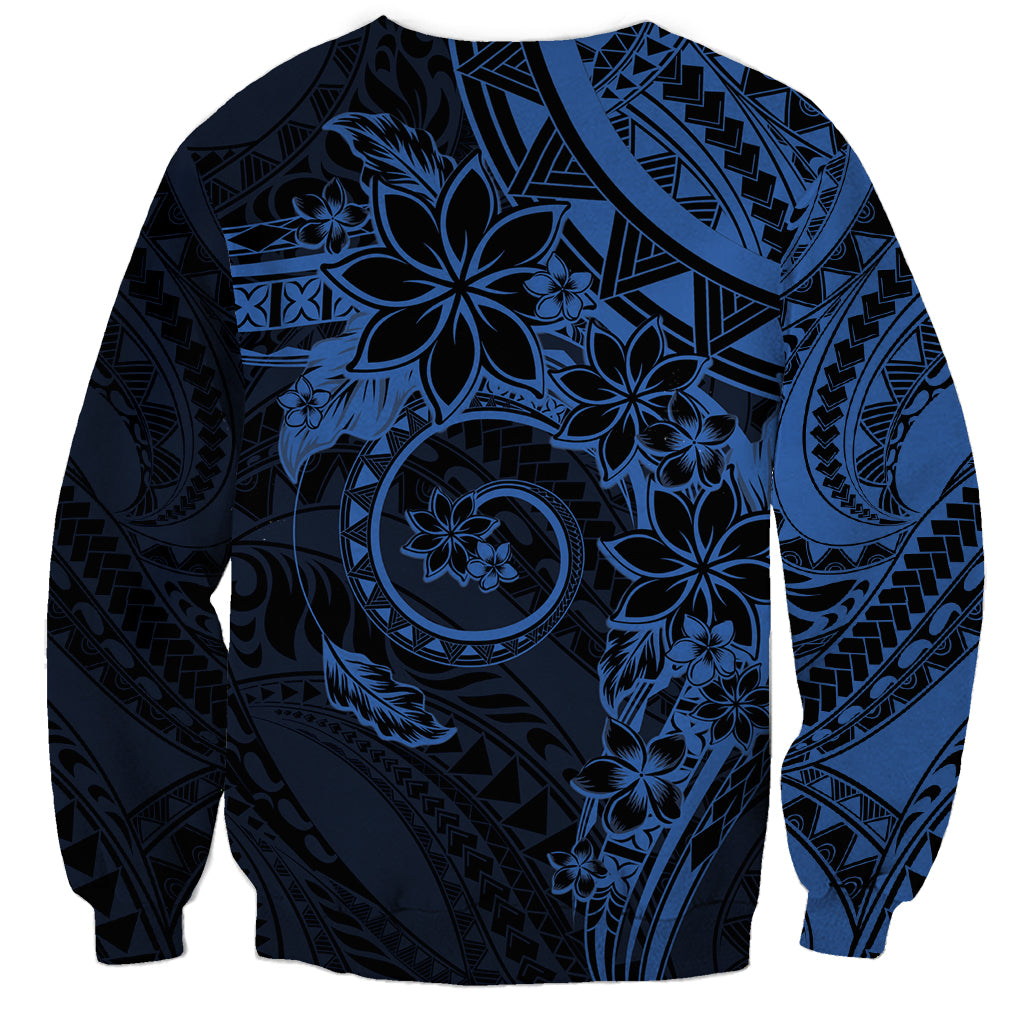 Polynesian Sunset Plumeria Sweatshirt Navy Polynesian Tattoo