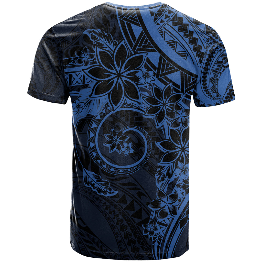 Polynesian Sunset Plumeria T Shirt Navy Polynesian Tattoo LT05 - Polynesian Pride